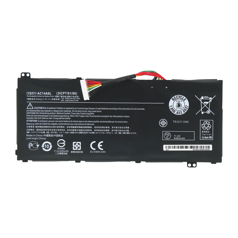 For Acer, Shadow Rider 2/3 VX5-591G-547B AC14A8L MS2391 Laptop Battery