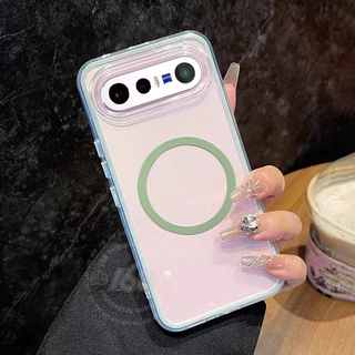 เคส Vivo X300 FE เคส Vivo X300FE Case แบบแม่เหล็ก เคสใสกันกระแทก เคสเจล 2 in 1 เคสใสหนาพร้อมป้องกันการตก