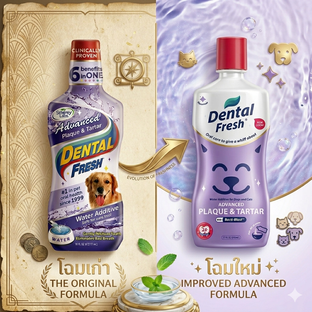 Dental Fresh for Dog น้ำยาทำความสะอาดปากสุนัข สูตรยับยั้งการเกิดหินปูน 17oz