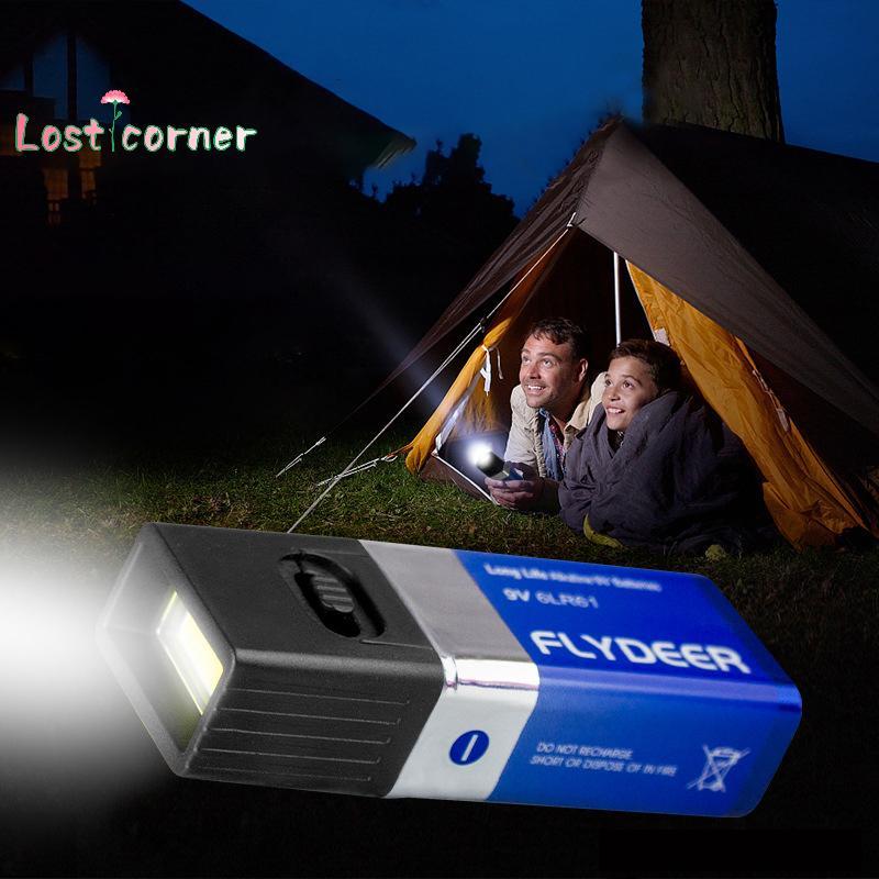 [มุมหาย] ไฟฉายแบตเตอรี่ 9V 9V Mini LED Key Light 6F22 แบตเตอรี่ COB ไฟกลางแจ้งทํางานไม่รวมแบตเตอรี่ [ใหม่]