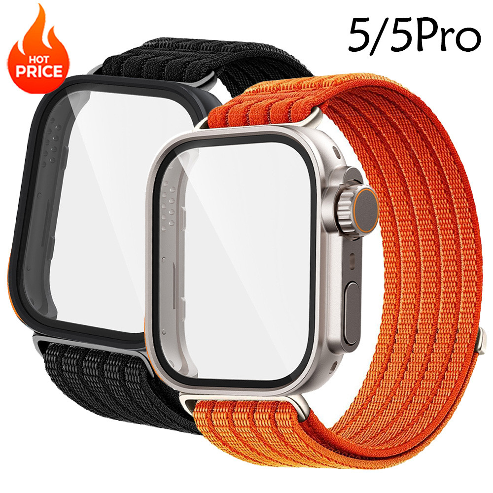 สายรัดไนลอน + เคสสําหรับ Huawei Watch Fit 5/5Pro สายรัดข้อมือทอสร้อยข้อมือสายนาฬิกาเปลี่ยนฝาครอบเป็นพิเศษ