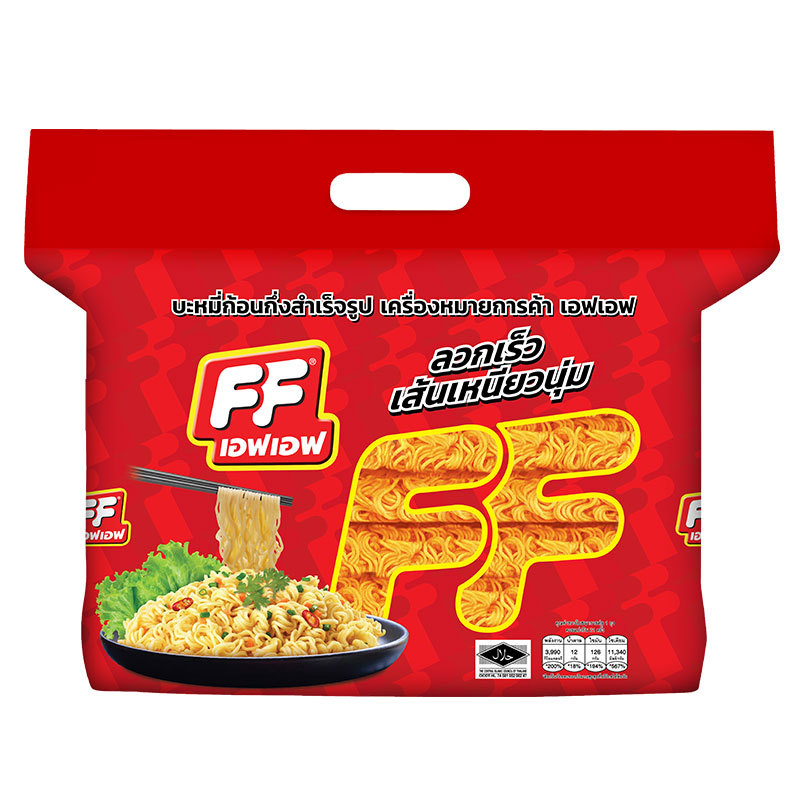 เอฟเอฟ บะหมี่ชนิดก้อน 21 ชิ้น x 1 (FF Instant Noodle 21 pcs x 1) โปโลแมน POLOMAN