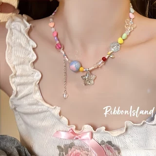 สร้อยคอ สร้อยคอผู้หญิง สไตล์เกาหลี แฟชั่น จี้ น่ารัก หวาน ดาวกลวง dopamine สวย ส่งเร็ว COD