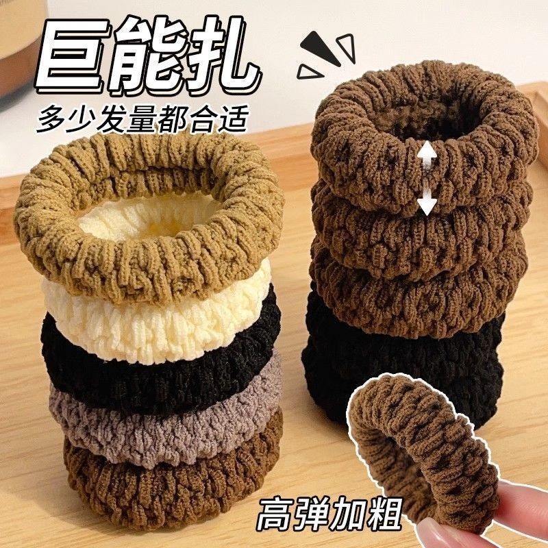 BOBDOG BOBDOG หนาหนากว้างผม Tie หางม้าสูงยืดหยุ่นสูงทนทานผมแหวนหัวเชือก 5.29