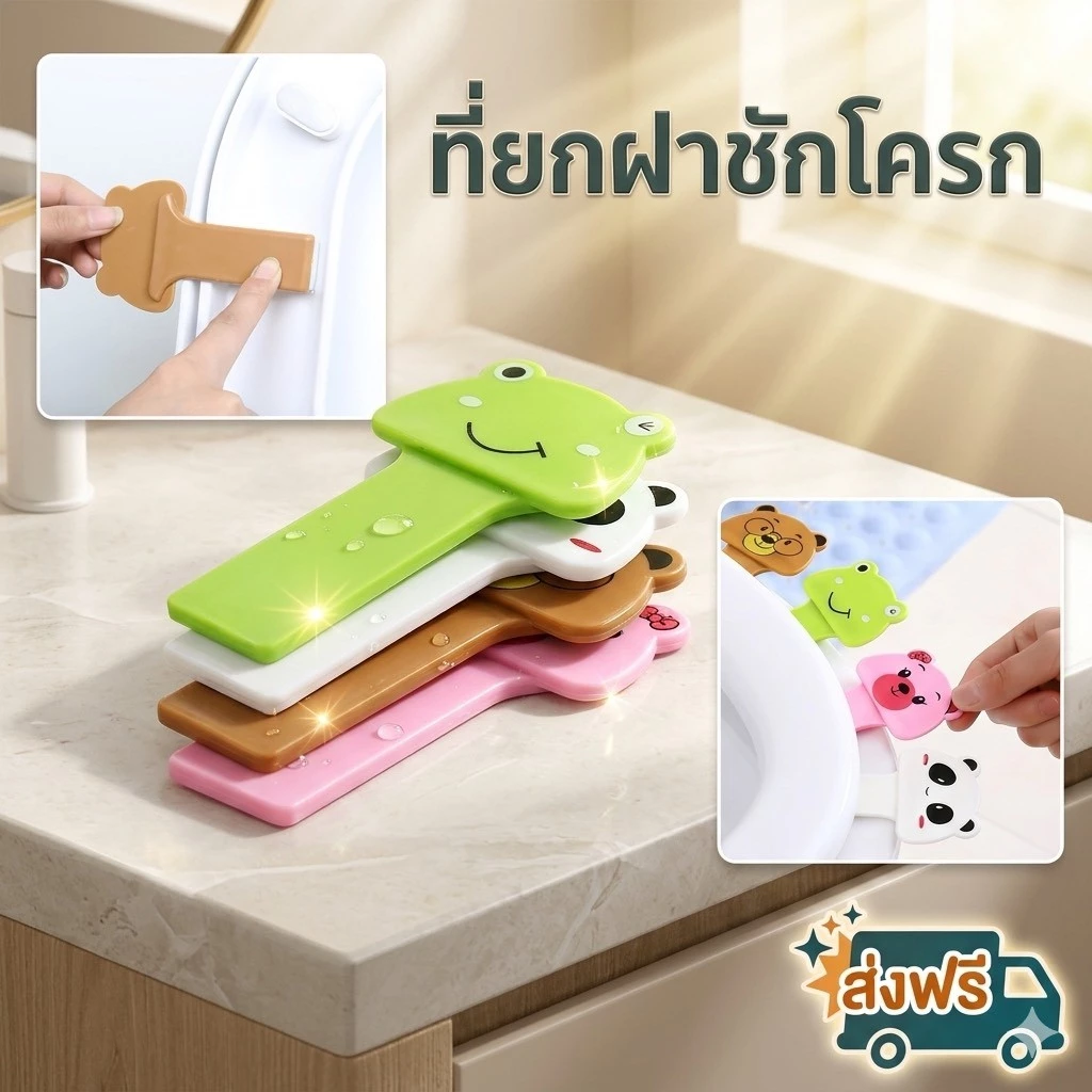 365mallshop(6359) ที่ยกฝาชักโครก ที่ติดฝาชักโครก ที่จับฝารองนั่งชักโครก