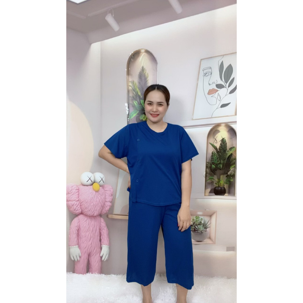 ชุดผู้ใหญ่ ชุดเซ็ทคุณแม่ เซ็ทเสื้อกับกางเกง ใส่อยู่บ้าน รุ่น227