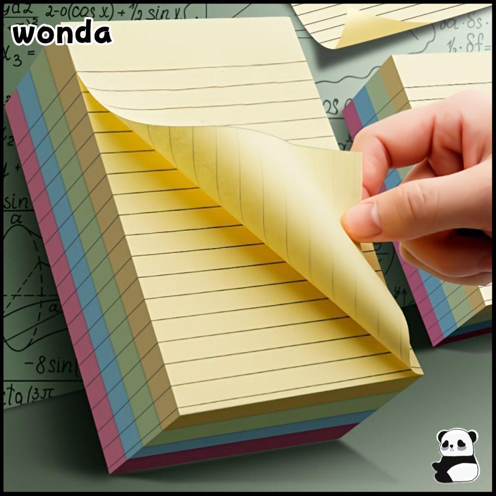 WONDA Sticky Notes, 200 แผ่นที่มีสีสัน Scribed Sticky Notes, เครื่องหมายหน้าที่คั่นหนังสือนักเรียน Memo Pad Office Supply