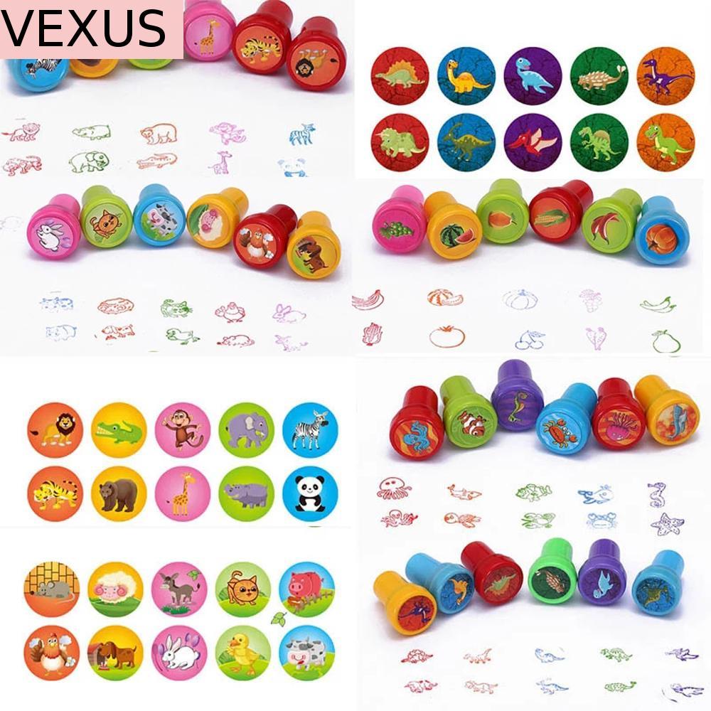 VEXUS การ์ตูนแสตมป์น่ารักรางวัลของเล่นสมุดภาพสมุดภาพแพนด้า DIY แสตมป์ไดโนเสาร์