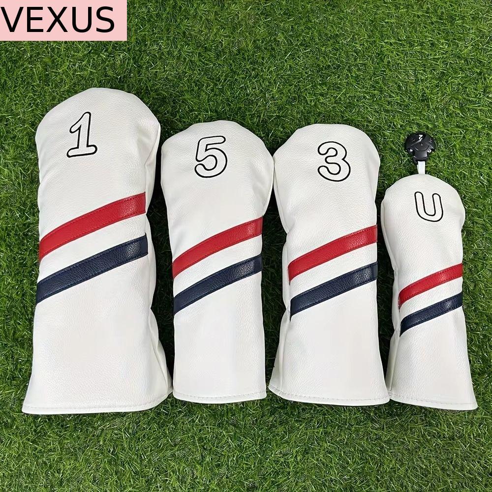 ฝาครอบหัวไม้กอล์ฟ VEXUS แบบสองเส้น พลาสติก PU Leather กันน้ำ ออกแบบมาสำหรับไม้ไดร์เวอร์และแฟร์เวย์