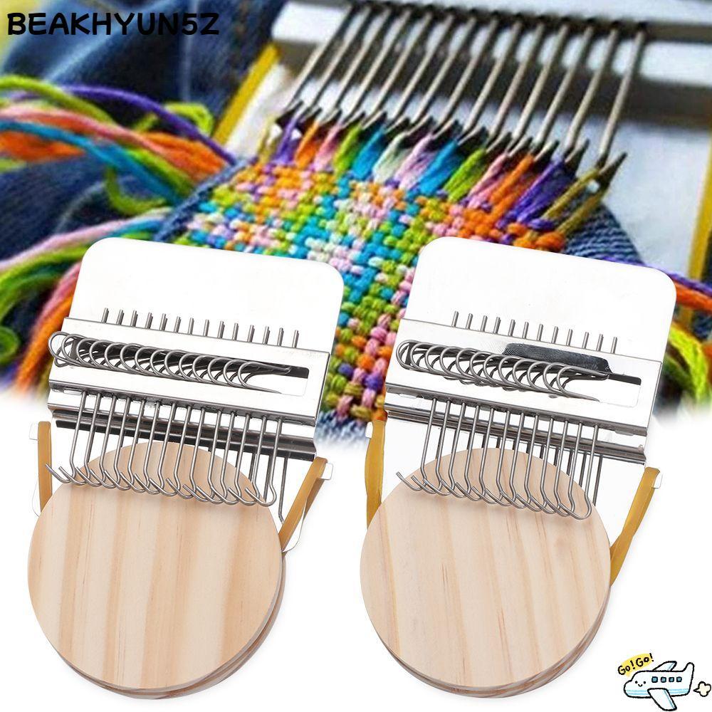 BEAKHYUN5Z เครื่องทอผ้าขนาดเล็กสะดวกโลหะ DIY เครื่องมือสิ่งทอไม้ Daning|เครื่องทอผ้า