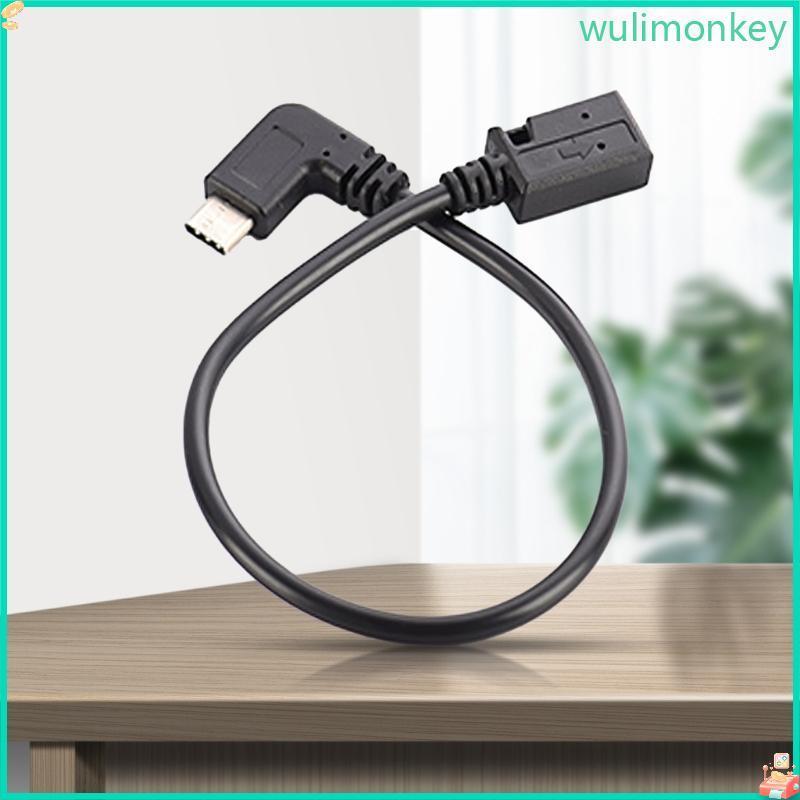 WU สาย USB Type C ถึง Mini USB 90 องศา USB C อะแดปเตอร์ชายเป็นมินิ USB หญิง