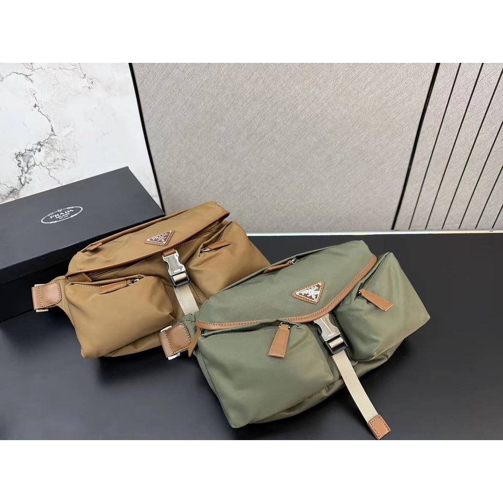 Prada Re-Nylon กระเป๋าคาดเอวไนลอนผู้ชาย กระเป๋าคาดหน้าอก