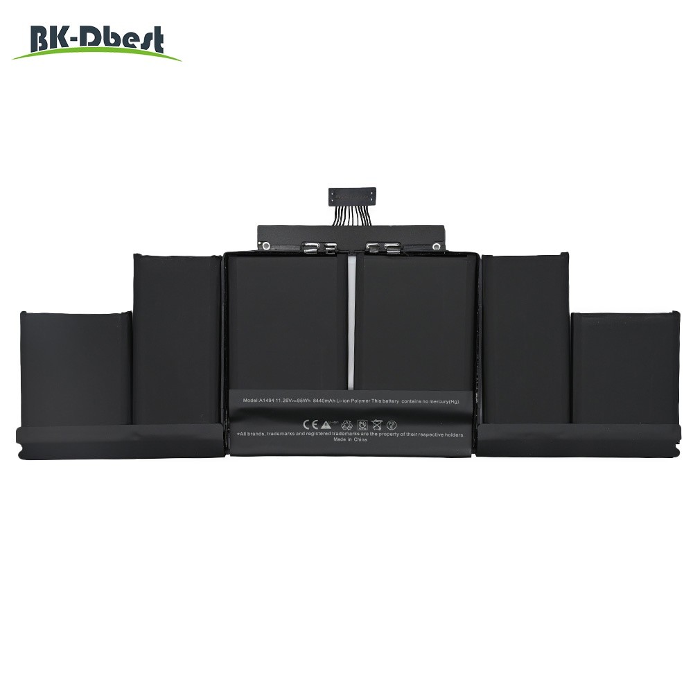 BK-Dbest A1417ร้อนขายส่งแบตเตอรี่แล็ปท็อปสำหรับ Retina Series A1494 A1398แบตเตอรี่