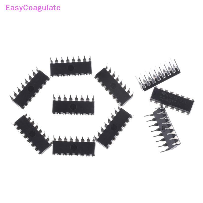 Eas 10PCS CD4017BE 4017 CD4017 Decade Counter Divider IC Ate