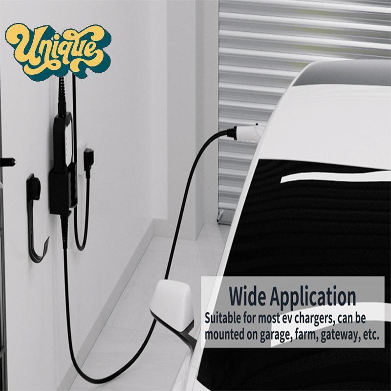 (Unique) EV Charger Holder Wall Mount Kit EV Charger Holster Do สําหรับ SAE J1772 Connector J-Hook E