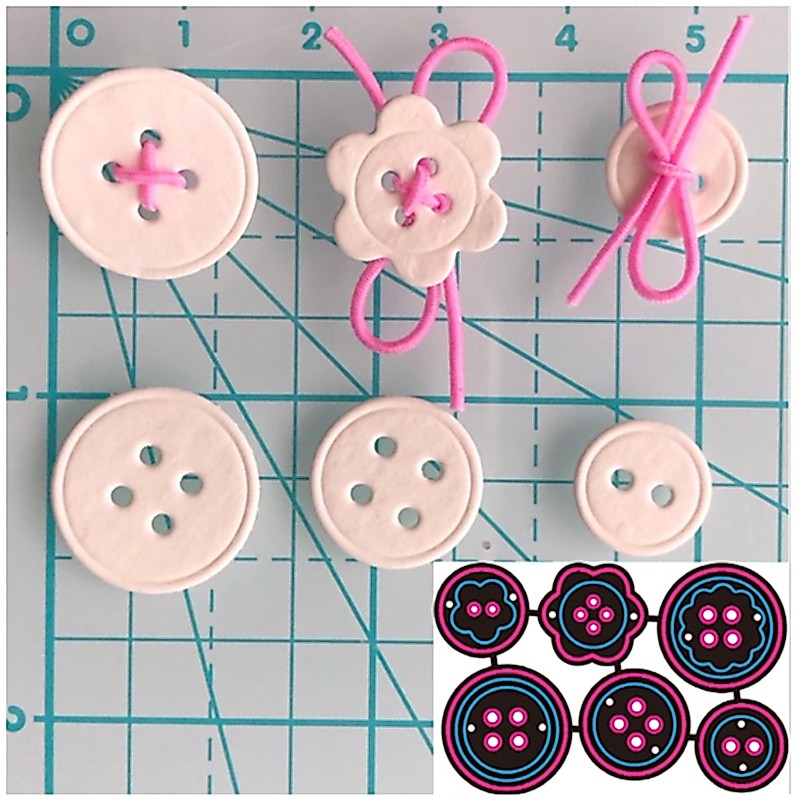 รัก* ปุ่มตัดตาย DIY วันแม่วันวาเลนไทน์การ์ดวันเกิดคริสต์มาส