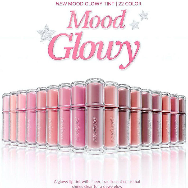 Peripera Mood Glowy Tint ฉ่ำใส ล็อคสี ไม่มีดรอป ทินท์ปากกระจก ที่ช่วยเติมร่องปากให้อิ่มฟูทิ้งสเตนติดทนยาวนาน