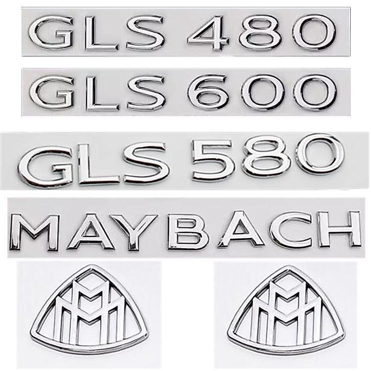Mercedes-Benz McBach GLS480 GLS580 GLS600 GLS680 Word Mark Car Mark ด้านหลัง Mark Tail Mark