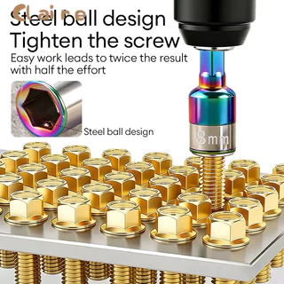 COD Universal 8 มม.Non-Magnetic Air ไขควงซ็อกเก็ตความแข็งสูงสี Hex Shank ชุดลูกบล็อกหัวแม่เหล็ก Claire