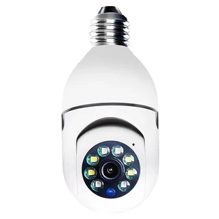 กล้องวงจรปิดหลอดไฟ A6 WiFi 360° ความละเอียดสูง กล้องติดโคมไฟเฝ้าดูบ้านอัจฉริยะระยะไกล