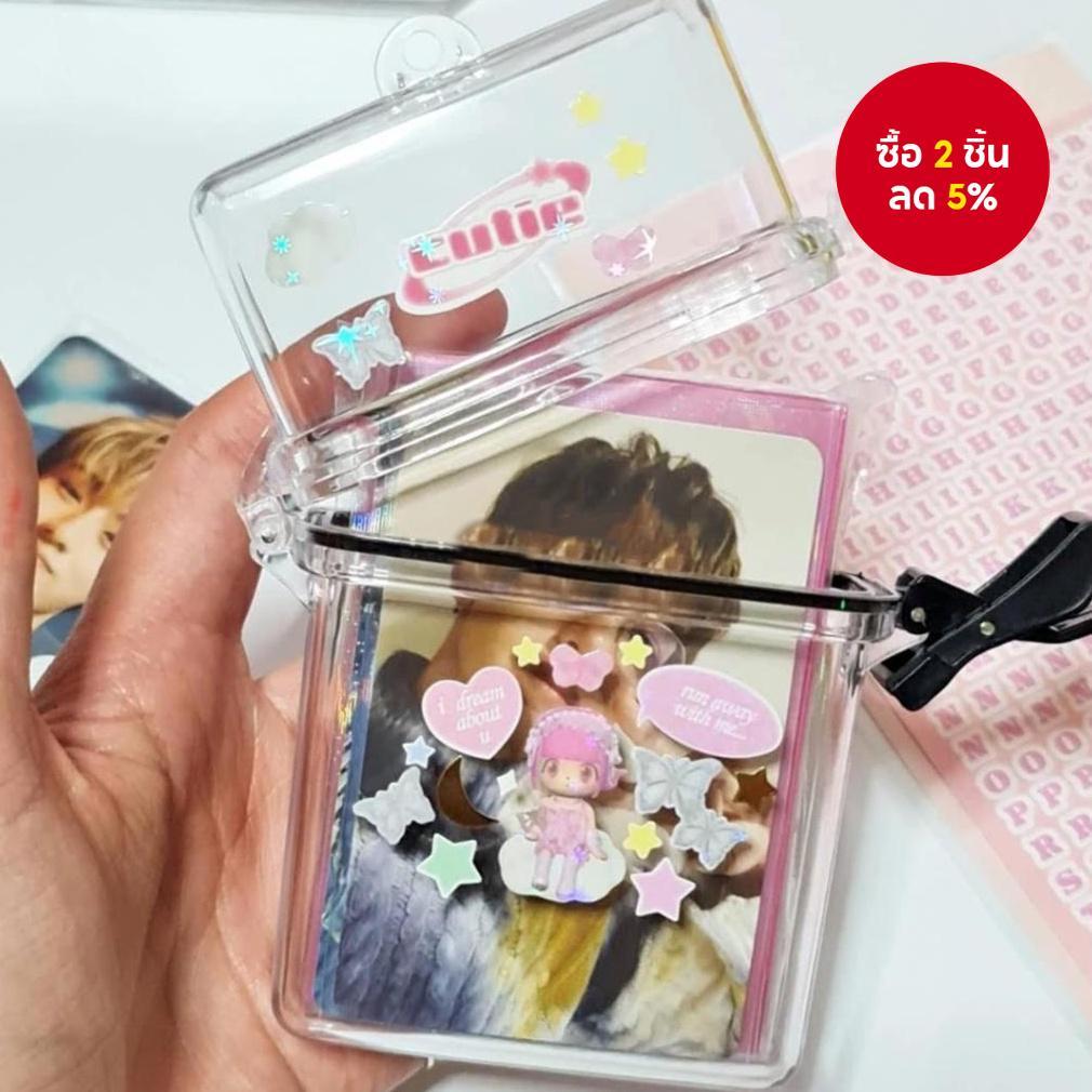 Mini Card Box Idol Photocards Case Photos Collect Holder Organizer Classification Box School Stationery-3 นิ้ว