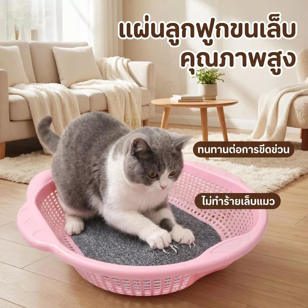 wen.W2 ตะกร้านอนแมวทรงตะกร้า พร้อมเบาะ PP ระบายอากาศ ที่นอนน้องแมวสีพื้น นุ่มสบาย ลดร้อน เหมาะสำหรับแมวทุกสายพันธุ์