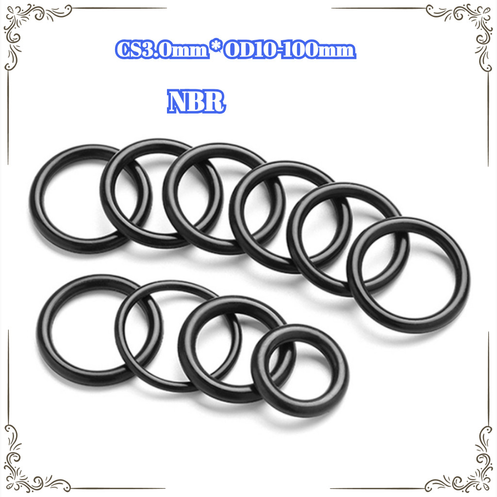[LMF] แหวนโอริง/แหวนยางซีลสีดํา (cs3.0mm * OD10-100mm)