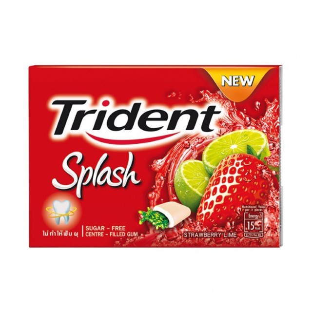 เดนทีน สแปลชสตรอเบอร์รี่ Dentyne Splash Strawberry 15.2g.