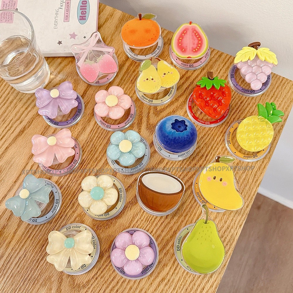 Fruit Series Flowers Bowknot Magnetic Bracket สําหรับขาตั้งโทรศัพท์กาวยืดรองรับเดสก์ท็อปแม่เหล็ก