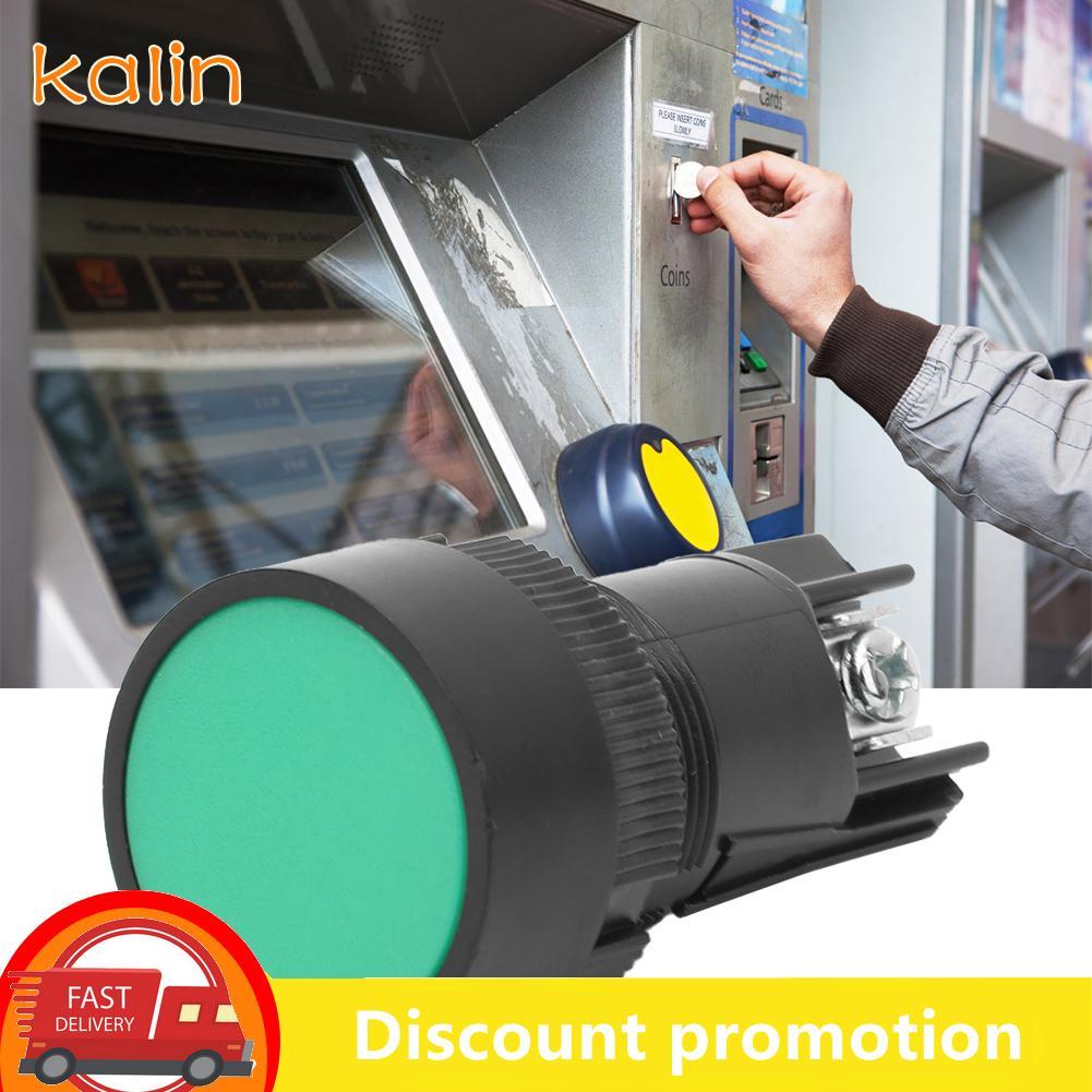 Kalin-th Kalin-th 10 ชิ้นปุ่มกด 660 โวลต์ 10A 25MΩ รีเซ็ตสวิตช์เปิด - ปิดควบคุมแบบอนุกรมสีเขียว XB2-