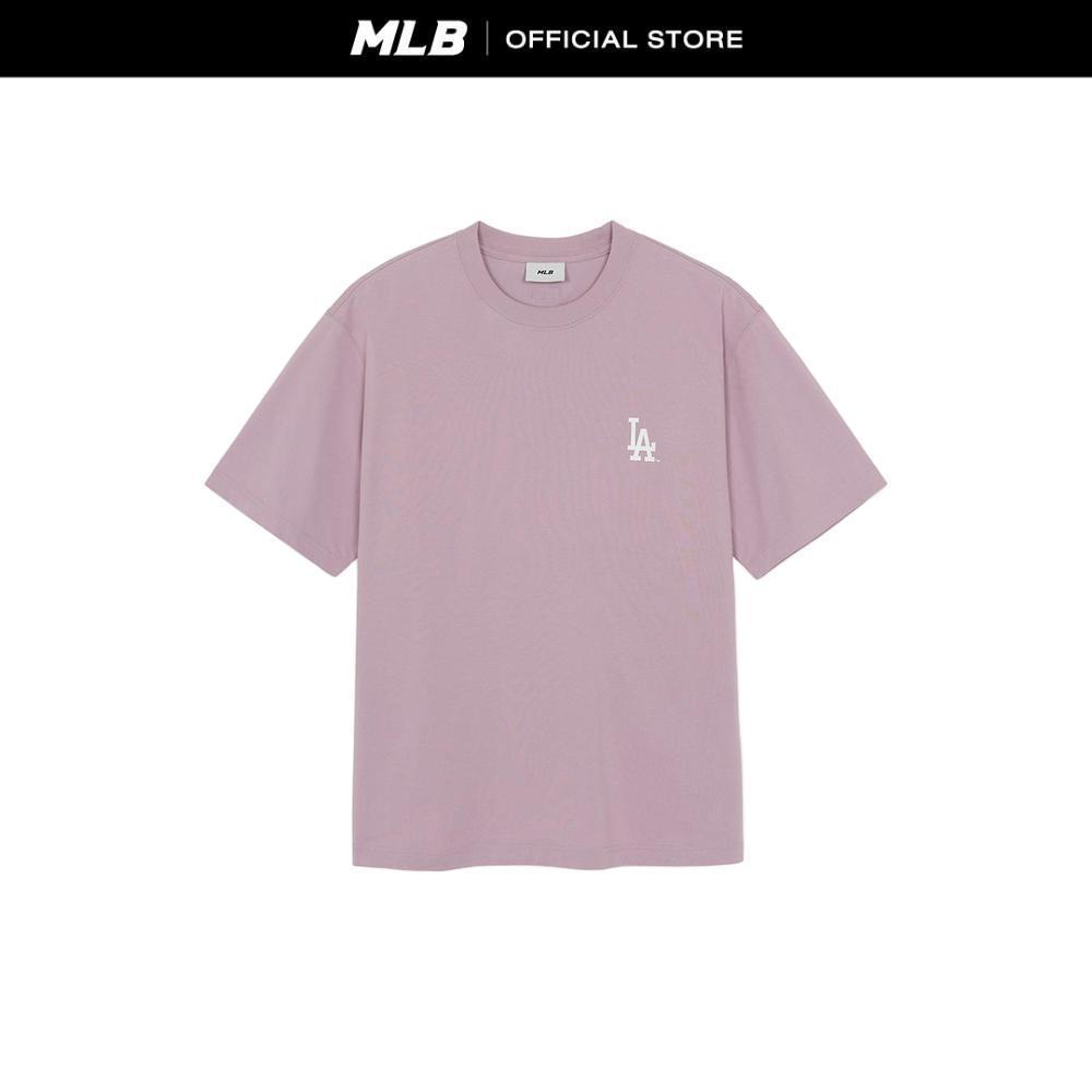 MLB เสื้อยืด ยูนิเซ็กซ์ Basic Street Color Lettering Over Fit T-Shirts รุ่น 3ATSB1563 07LDL สีม่วงลาเวนเดอร์