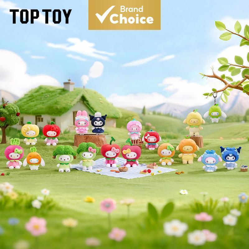 TOPTOY Sanrio ชุด Sanrio ตัวละครผักและผลไม้ชุด MINI จี้ตุ๊กตา กล่องตาบอด Hello Kitty & Kuromi (41.1ซม.×20.7ซม.×12.5ซม.)