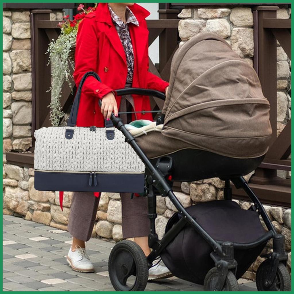 Tote Diaper Bag Travel Diaper Organizer Bag with Insulated Pocket Nappy Storage Bag Waterproof Diath
