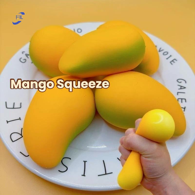 FIL ความเครียดบรรเทาของเล่นสมจริง Mango Squishy Ball Super Slow Rebound Dpression Fidget Butter ของเล่นความวิตกกังวลบรรเทาสําหรับสํานักงาน