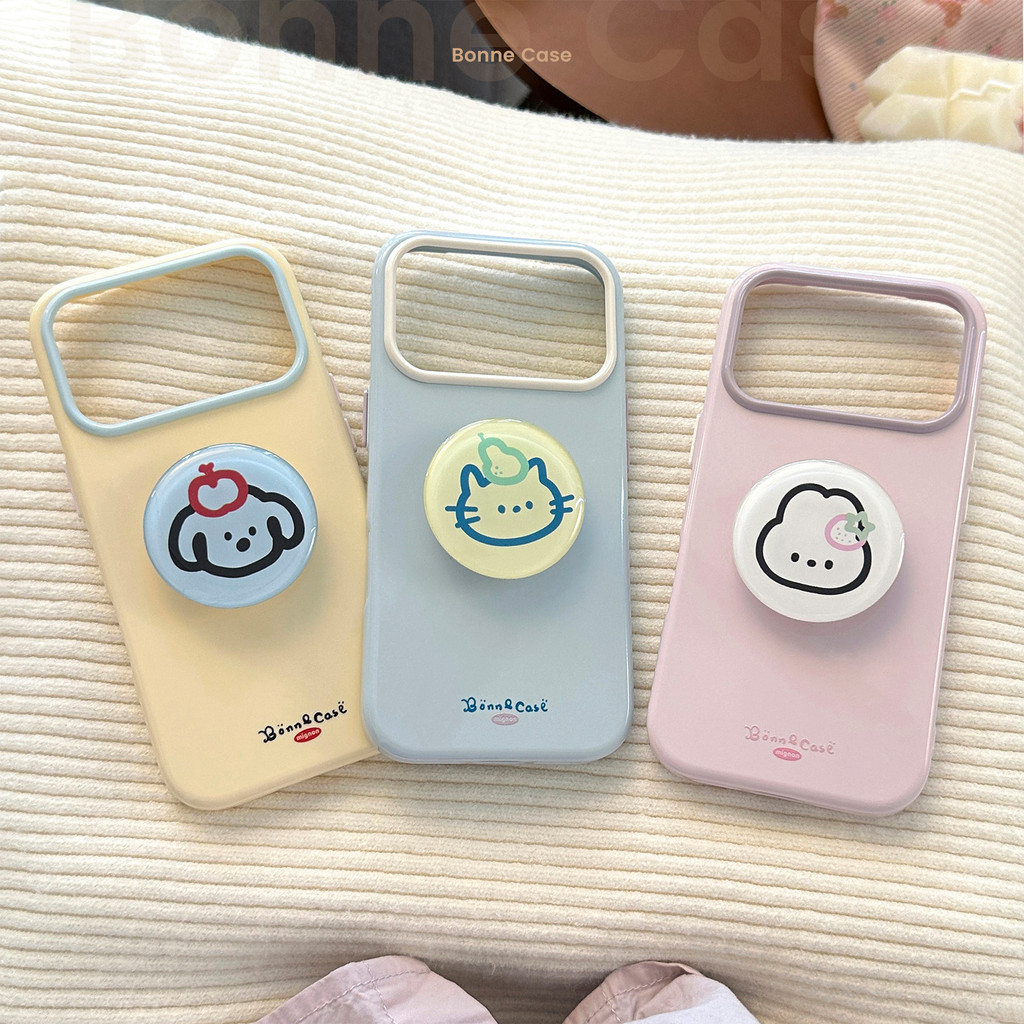 Ins Style Small Animal Avatar Apple 17pro เคสโทรศัพท์ iphone16 Bracket 15 มูลค่าสูง 14 นุ่ม 13 เหมาะสําหรับ