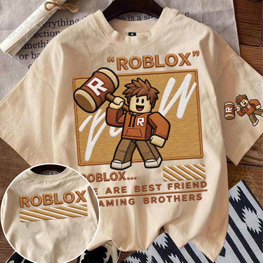 เสื้อยืดเด็กลายโรบล็อกน่ารักรุ่นใหม่ปี 2026 เป็นไอเทมจำเป็นสำหรับฤดูร้อน! มีคุณสมบัติระบายอากาศดีและซับเหงื่อได้ดี