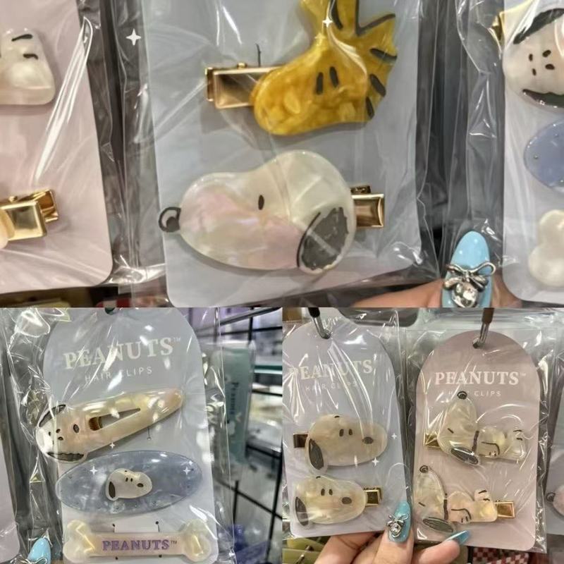 🤷‍♂️สนูปปี้ สนูปปี้ กิ๊บติดผมจัดแต่งทรงผมชุดน่ารักอะซิเตทคลิปด้านข้างสาวนักเรียนอุปกรณ์ผมกิ๊บติดผม