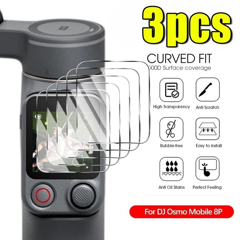 สําหรับ DJI Osmo Mobile 8P - ฟิล์มป้องกันรอยขีดข่วน - กระจกนิรภัยป้องกันหน้าจอ - ป้องกันลายนิ้วมือ, HD Clear - อุปกรณ์มองภาพ