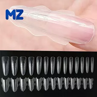 [MZ] 60PCS แซนวิชโลงศพ Dual รูปแบบแม่พิมพ์ต่อเล็บ 15 ขนาดเคล็ดลับเล็บแบบใช้ซ้ําได้สําหรับ Home และ Salon DIY เล็บ
