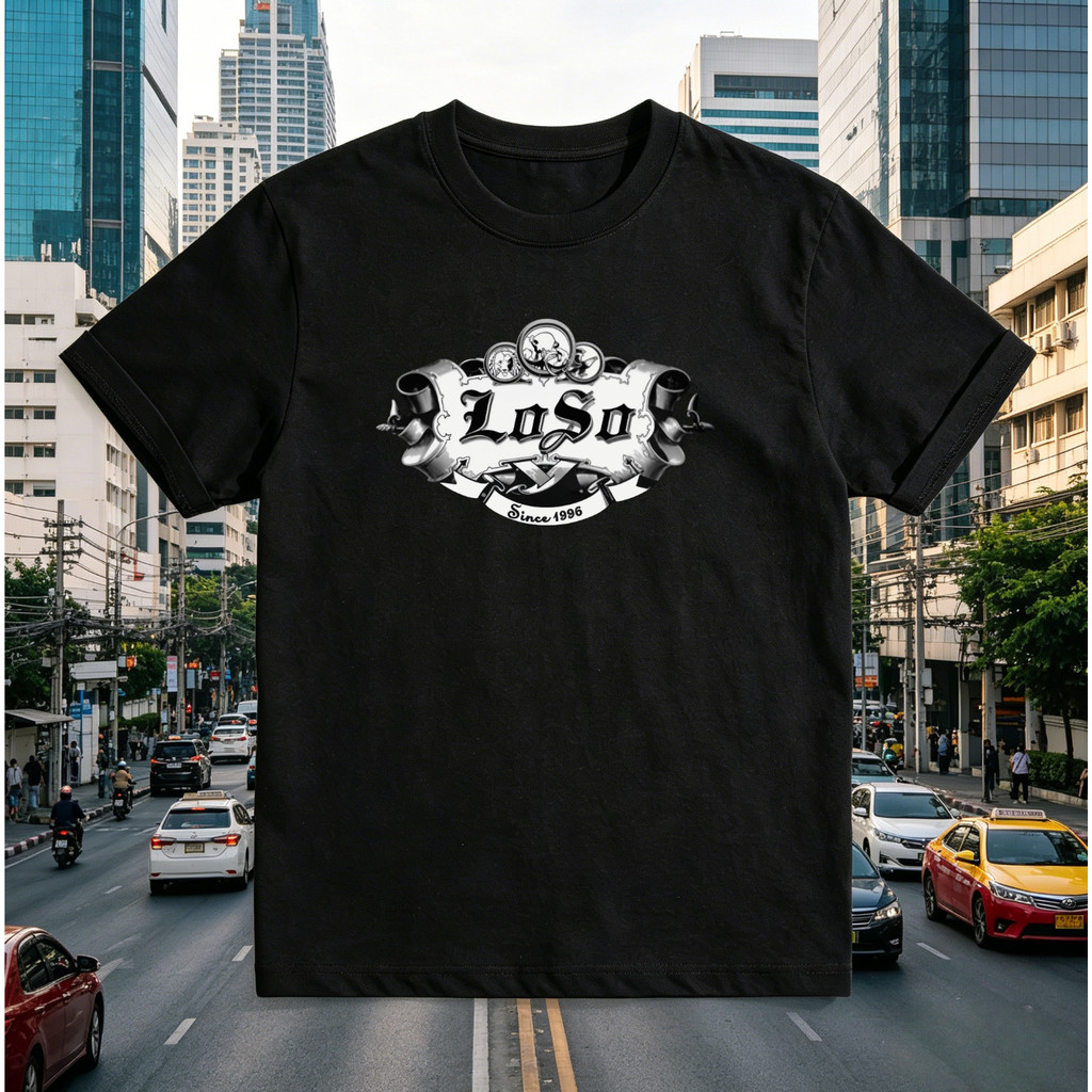 ((จัดส่งตลอด 24 ชั่วโมง) LoSo เนื่องจาก 1996 ป้ายสไตล์เสื้อยืด Rock Theme ผู้ชายผู้หญิง All-Match Daily Tops Band แขนสั้น