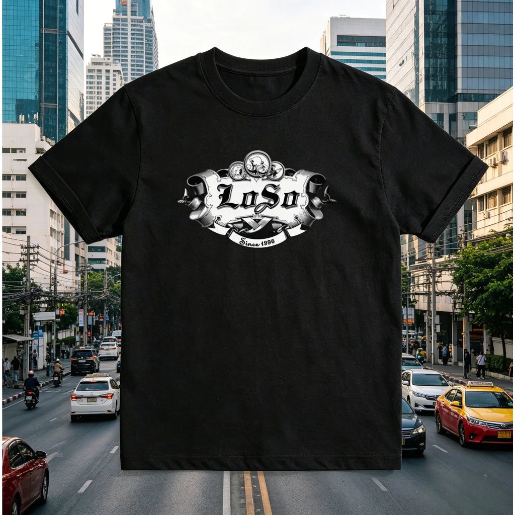 ((จัดส่งตลอด 24 ชั่วโมง) LoSo เนื่องจาก 1996 ป้ายสไตล์เสื้อยืด Rock Theme ผู้ชายผู้หญิง All-Match Daily Tops Band แขนสั้น