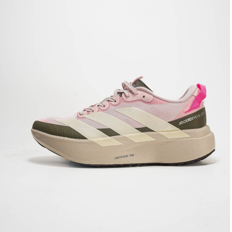 ADIZERO EVO SL กีฬาสบาย Anti-slip ทนต่อการสึกหรอผู้ชายผู้หญิงรองเท้าวิ่งกีฬารองเท้า