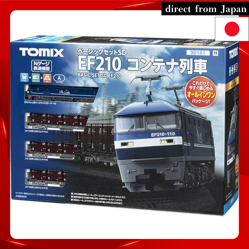 TOMYTEC TOMIX N Gauge Basic Set SD EF210 Container Train Set 90181 Model Train Starter Set