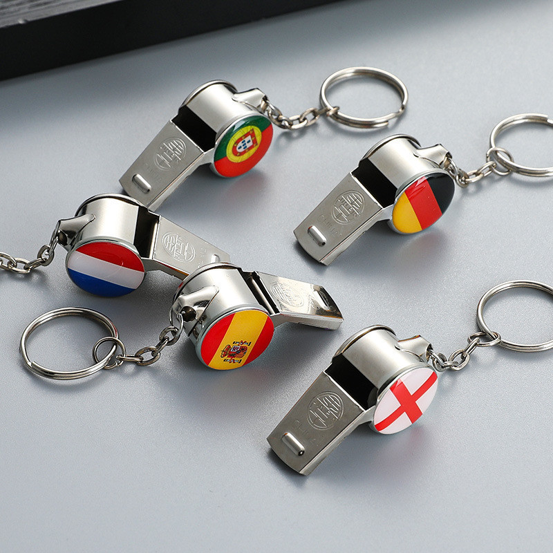Hot Sale2026 USA-Canada-Mexico World Cup Whistle, Cheering and Supporting National Team Football Fans ที่ระลึกพวงกุญแจของขวัญเล็กๆ