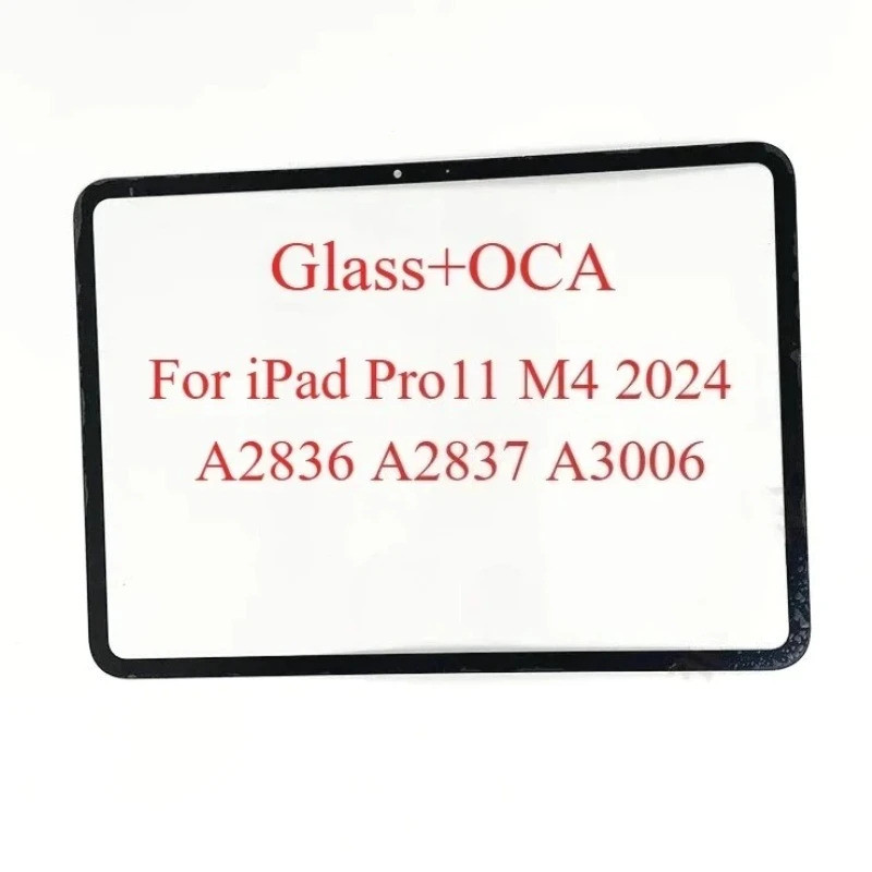 OEM ด้านหน้าหน้าจอกระจกด้านนอกพร้อม OCA กรอบสติกเกอร์สําหรับ iPad Pro 11 M4 2024 A2836 A2837 A3006 ซ