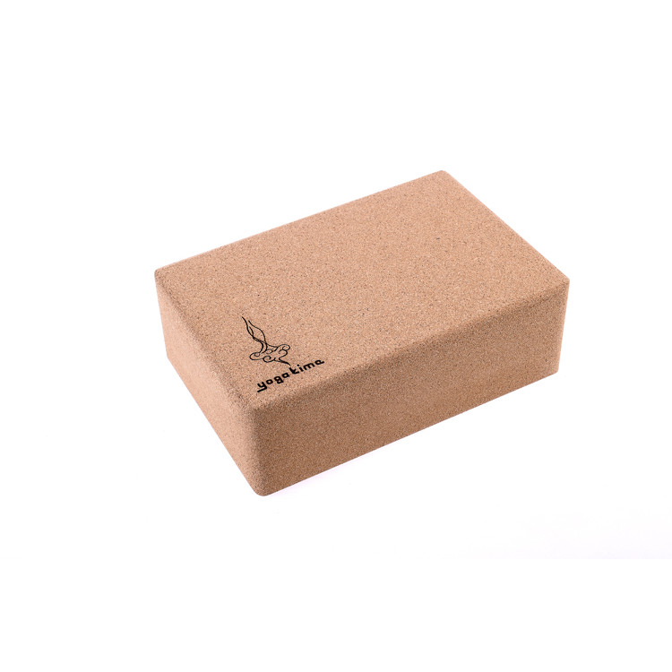 เวลาโยคะ High-Density Cork Yoga Brick ธรรมชาติเป็นมิตรกับสิ่งแวดล้อมปลอดสารพิษไม่มีกลิ่น Iyengar Yog