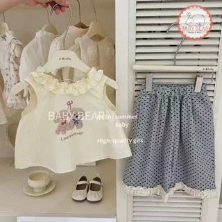 ใหม่ ชุดเด็กหญิงแฟชั่น ชุดเซ็ตเด็กหญิงน่ารัก Summer Collection สไตล์เกาหลีมินิมอล