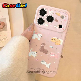 [💟คัดสรรพิเศษ] สำหรับ iPhone 15 17 16 13 11 12 14 Pro Max 15 14 16 Plus รุ่นใหม่ ลายแมวการ์ตูนน่ารักมาก เคสกันกระแทก
