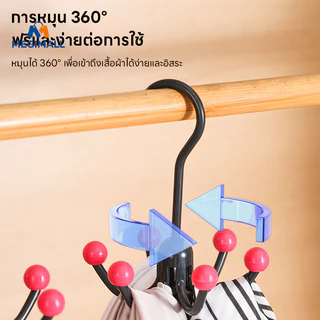 🎀ตะขอติดผนังหมุนได้360 กรงเล็บ ตะขอแขวน ตะขออเนกประสงค์ ที่แขวนของในห้องครัว แขวนในห้องน้ำ