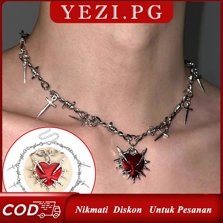 Y2K Dark Punk Trend Clavicle Chain Accessories น่าดึงดูดดู